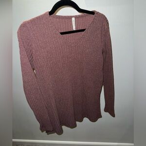 Burgundy long sweater shirt